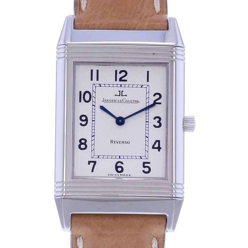 Montre d'occasion JAEGER LECOULTRE Reverso Classique mixte mécanique bracelet cuir d'origine - vue D1