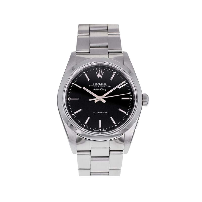 Montre d'occasion ROLEX Air King Precision mixte automatique bracelet acier - vue 1