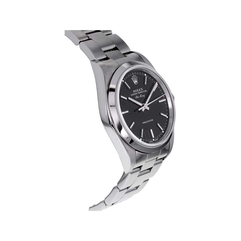 Montre d'occasion ROLEX Air King Precision mixte automatique bracelet acier - vue 2