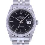 Montre d'occasion ROLEX DateJust 36 mixte automatique bracelet acier - vue D1