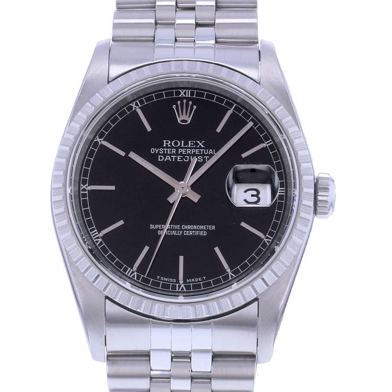 Montre d'occasion ROLEX DateJust 36 mixte automatique bracelet acier - vue D1