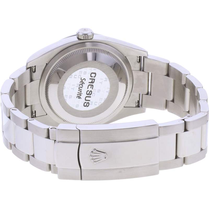 Montre d'occasion ROLEX DateJust 36 Wimbledon mixte mouvement automatique certifié (cosc) bracelet acier - vue 3