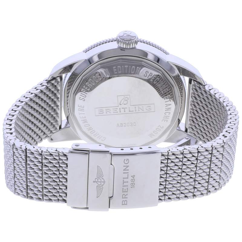 Montre d'occasion BREITLING SuperOcean Heritage B20 homme mouvement automatique certifié (cosc) bracelet acier - vue 3