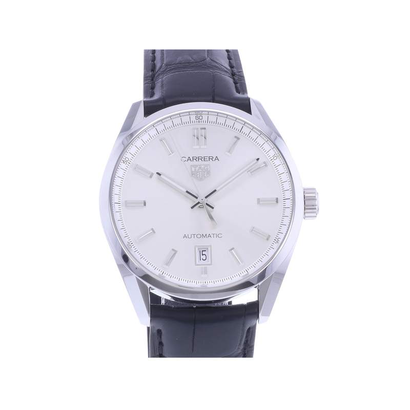 Montre d'occasion TAG HEUER Carrera Calibre 5 homme automatique bracelet cuir d'origine - vue 1