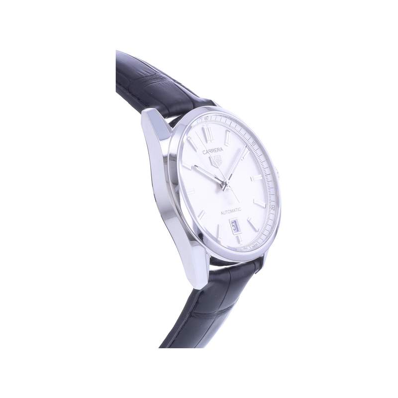 Montre d'occasion TAG HEUER Carrera Calibre 5 homme automatique bracelet cuir d'origine - vue 2