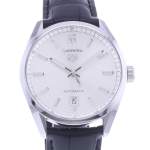 Montre d'occasion TAG HEUER Carrera Calibre 5 homme automatique bracelet cuir d'origine - vue D1