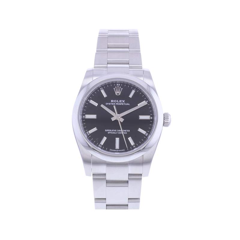 Montre d'occasion ROLEX Oyster Perpetual 34 mm mixte mouvement automatique certifié (cosc) bracelet acier - vue 1