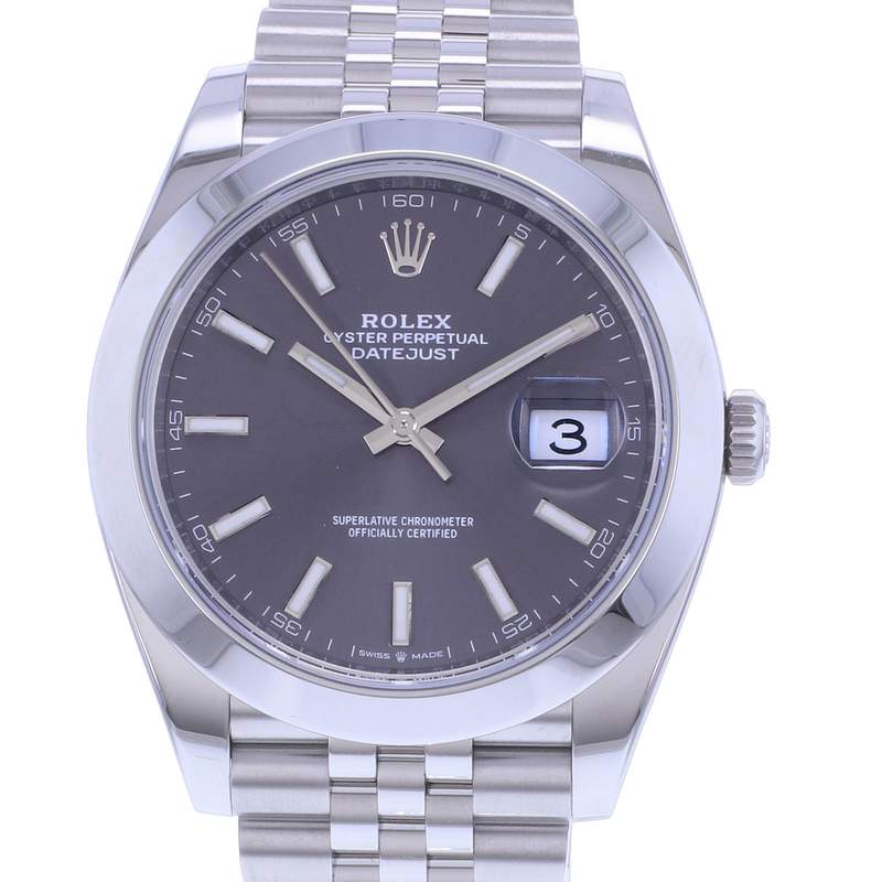 Montre d'occasion ROLEX DateJust 41 homme mouvement automatique certifié (cosc) bracelet acier - vue D1