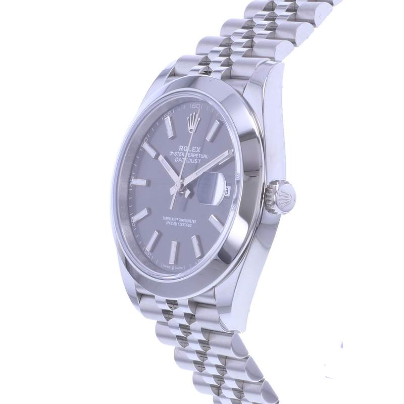 Montre d'occasion ROLEX DateJust 41 homme mouvement automatique certifié (cosc) bracelet acier - vue D2