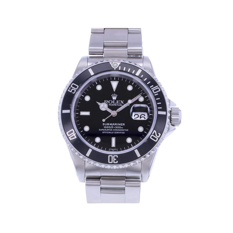 Montre d'occasion ROLEX Submariner Date homme mouvement automatique certifié (cosc) bracelet acier - vue 1