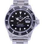 Montre d'occasion ROLEX Submariner Date homme mouvement automatique certifié (cosc) bracelet acier - vue D1