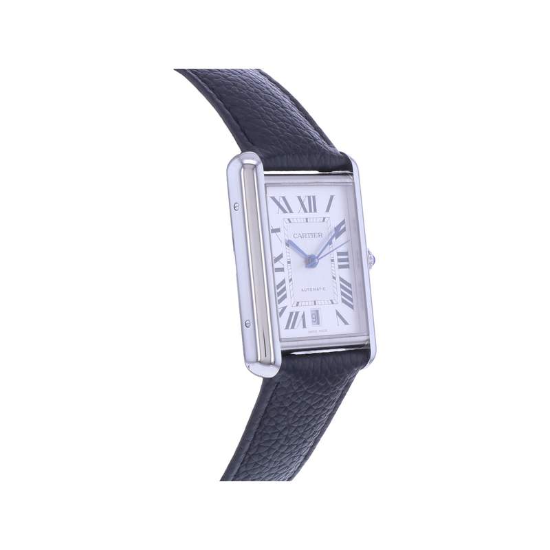 Montre d'occasion CARTIER Tank Must XL homme automatique bracelet cuir d'origine - vue 2