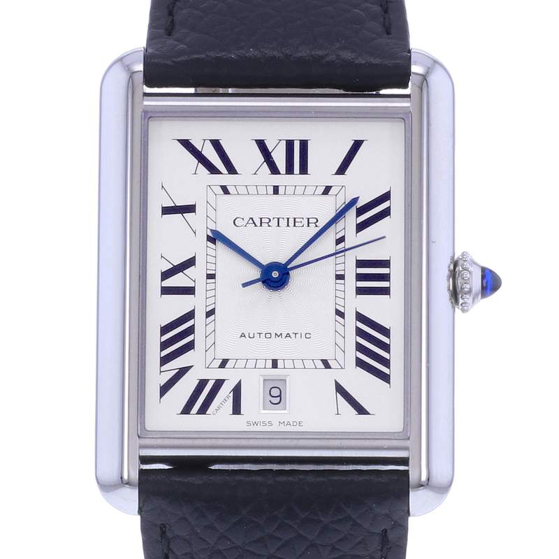 Montre d'occasion CARTIER Tank Must XL homme automatique bracelet cuir d'origine - vue D1