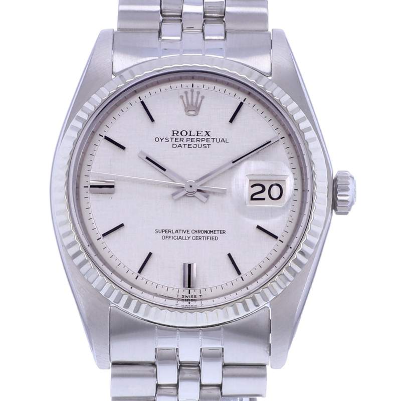 Montre d'occasion ROLEX DateJust 36 mixte mouvement automatique certifié (cosc) bracelet acier - vue D1