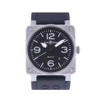 Montre d'occasion BELL & ROSS BR03-92 Black Steel homme automatique bracelet caoutchouc - vue 1