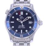 Montre d'occasion OMEGA Seamaster 300 Medium homme quartz bracelet acier - vue D1