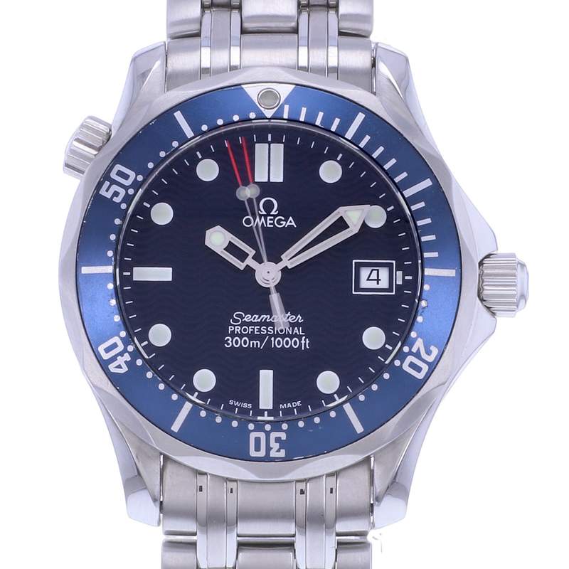 Montre d'occasion OMEGA Seamaster 300 Medium homme quartz bracelet acier - vue D1