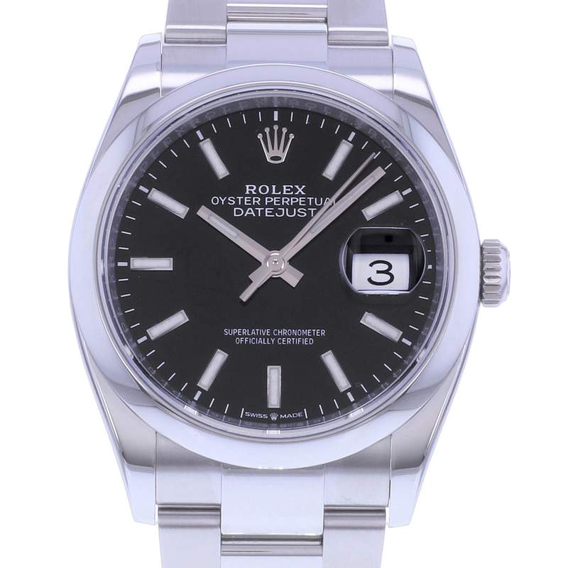 Montre d'occasion ROLEX DateJust 36 homme mouvement automatique certifié (cosc) bracelet acier - vue D1