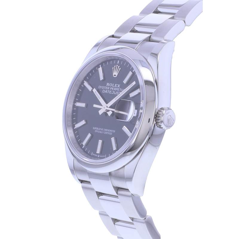 Montre d'occasion ROLEX DateJust 36 homme mouvement automatique certifié (cosc) bracelet acier - vue D2