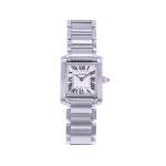 Montre d'occasion CARTIER Tank Française Mini femme quartz bracelet acier - vue 1