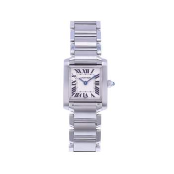 MONTRE CARTIER TANK BRACELET ACIER INOXYDABLE GRIS