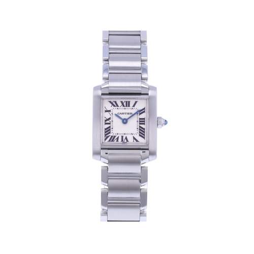 Montre d'occasion CARTIER Tank Française Mini femme quartz bracelet acier