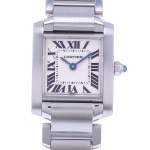 Montre d'occasion CARTIER Tank Française Mini femme quartz bracelet acier - vue D1