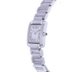 Montre d'occasion CARTIER Tank Française Mini femme quartz bracelet acier - vue D2