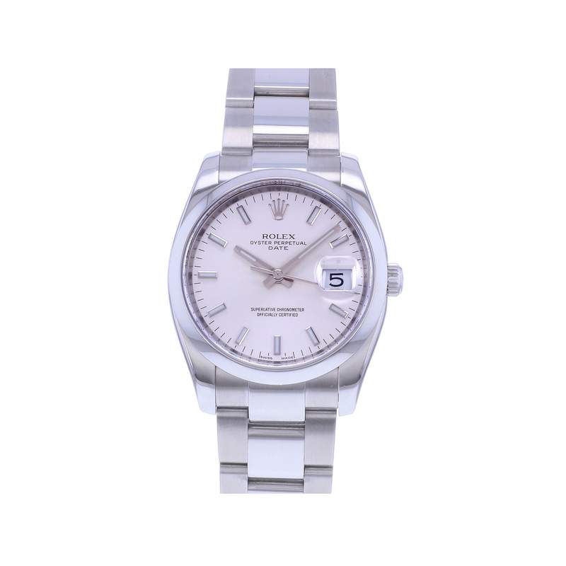 Montre d'occasion ROLEX Oyster Perpetual Date mixte mouvement automatique certifié (cosc) bracelet acier - vue 1