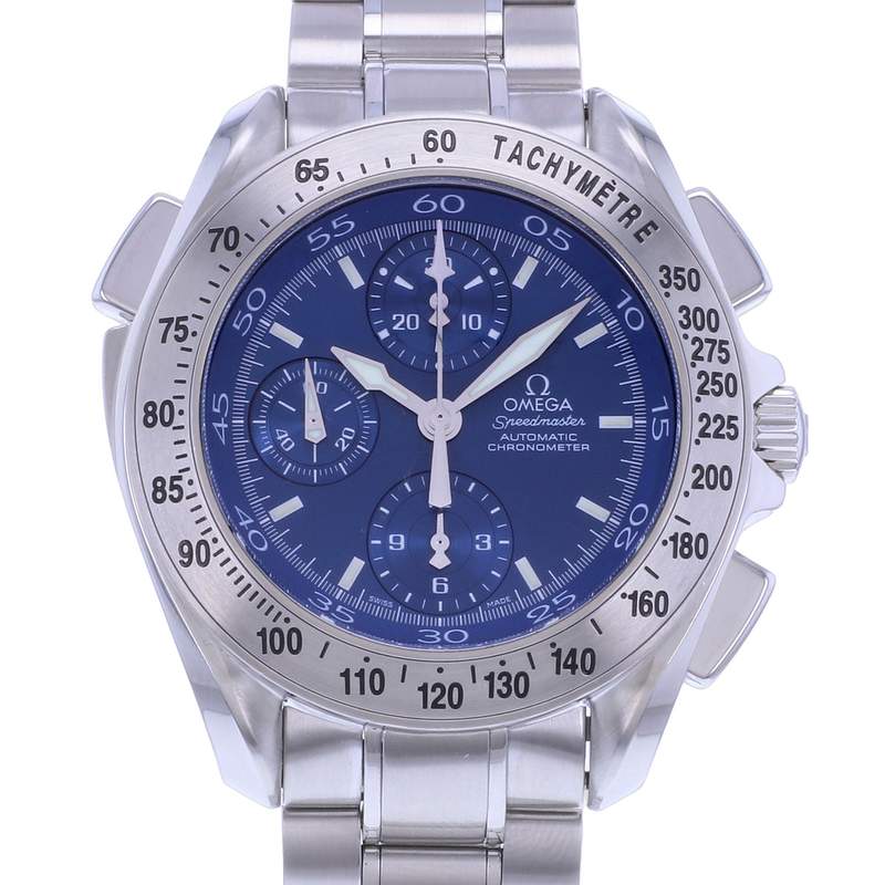 Montre d'occasion OMEGA Speedmaster Split Second homme mouvement automatique certifié (cosc) bracelet acier - vue D1