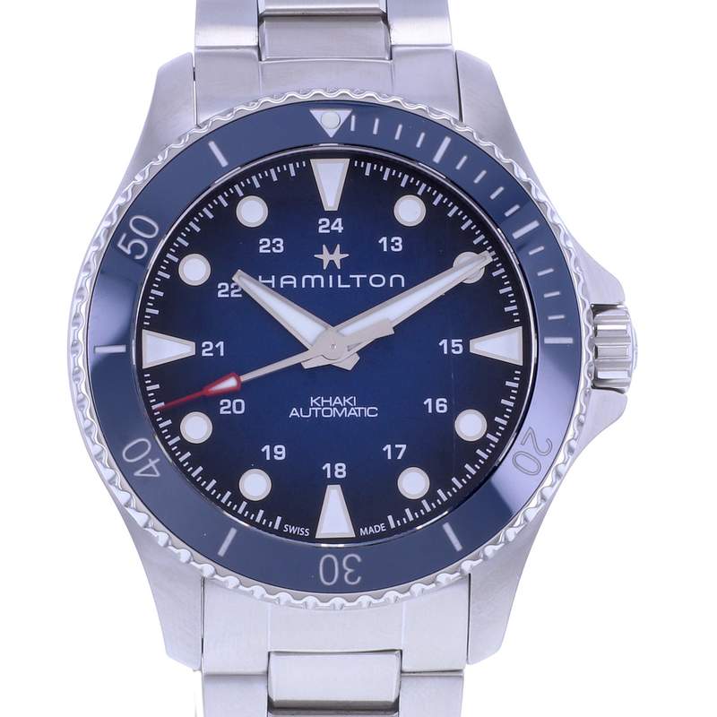 Montre d'occasion HAMILTON Khaki Navy Scuba homme automatique bracelet acier - vue D1