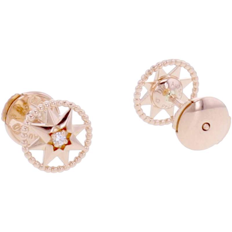 Boucles-oreilles d'occasion DIOR Rose des Vents or rose 750/1000 - vue 1
