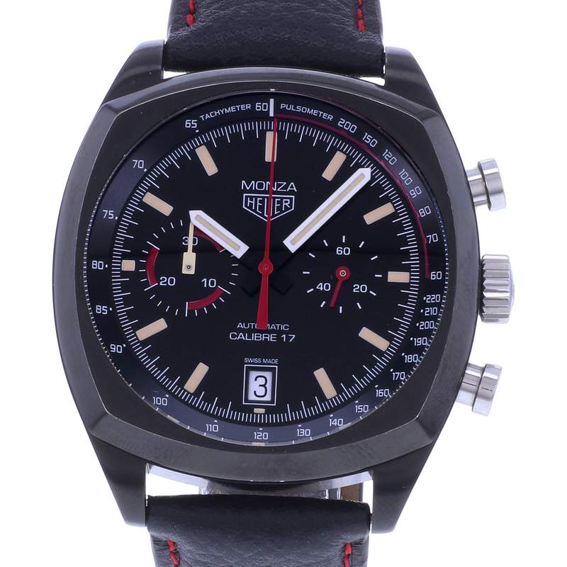 Montre d'occasion TAG HEUER Monza homme automatique bracelet cuir - vue D1