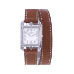 Montre d'occasion HERMES Cape Cod femme quartz bracelet cuir cresus - vue 1
