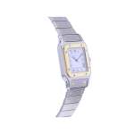 Montre d'occasion CARTIER Santos Carrée mixte automatique bracelet or jaune 750/000 et acier - vue 2