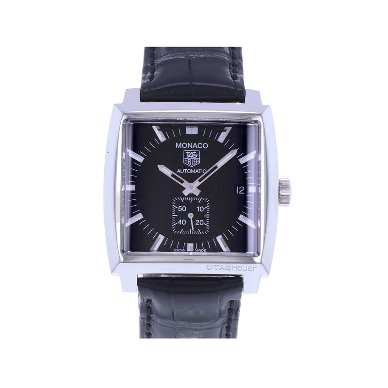 Montre d'occasion TAG HEUER Monaco homme automatique bracelet cuir cresus - vue 1