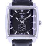 Montre d'occasion TAG HEUER Monaco homme automatique bracelet cuir cresus - vue D1