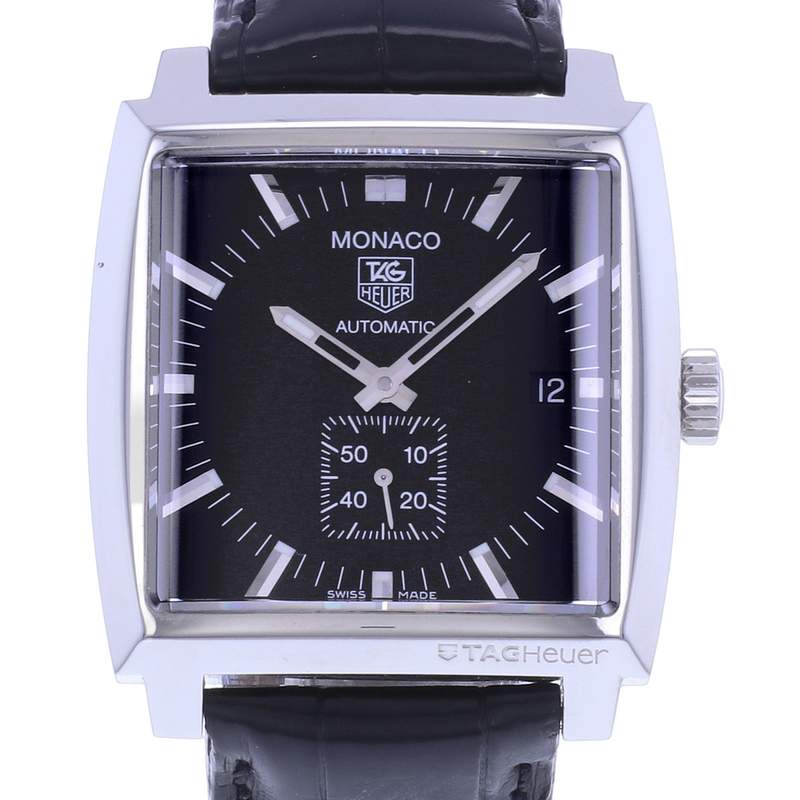 Montre d'occasion TAG HEUER Monaco homme automatique bracelet cuir cresus - vue D1