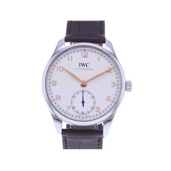 Montre d'occasion IWC Portugaise homme automatique bracelet cuir cresus