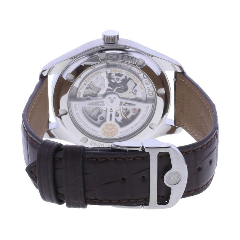 Montre d'occasion IWC Portugaise homme automatique bracelet cuir cresus - vue 3