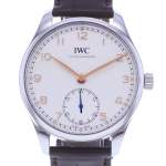 Montre d'occasion IWC Portugaise homme automatique bracelet cuir cresus - vue D1