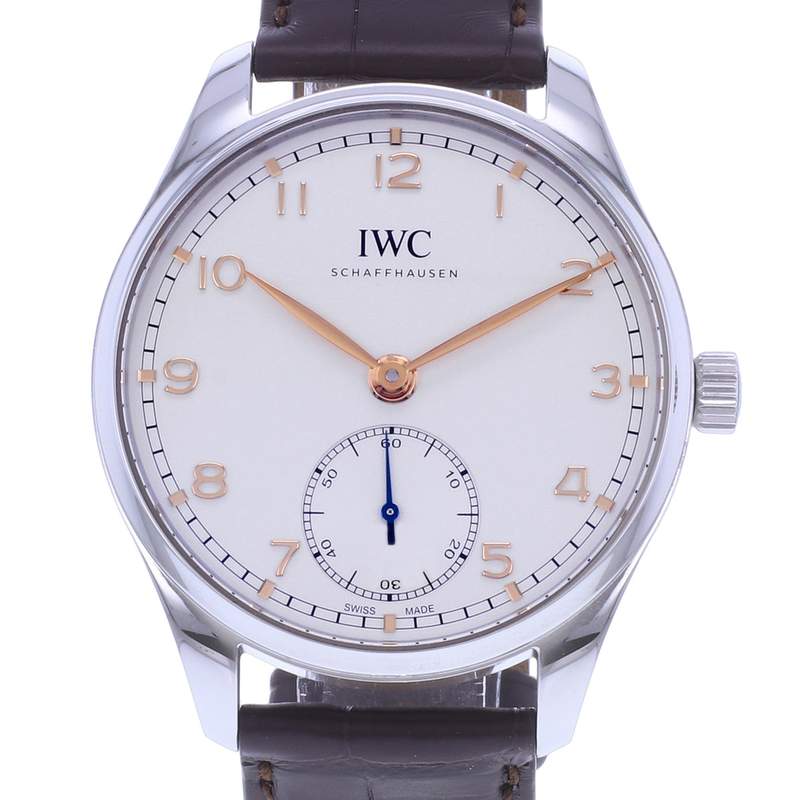 Montre d'occasion IWC Portugaise homme automatique bracelet cuir cresus - vue D1