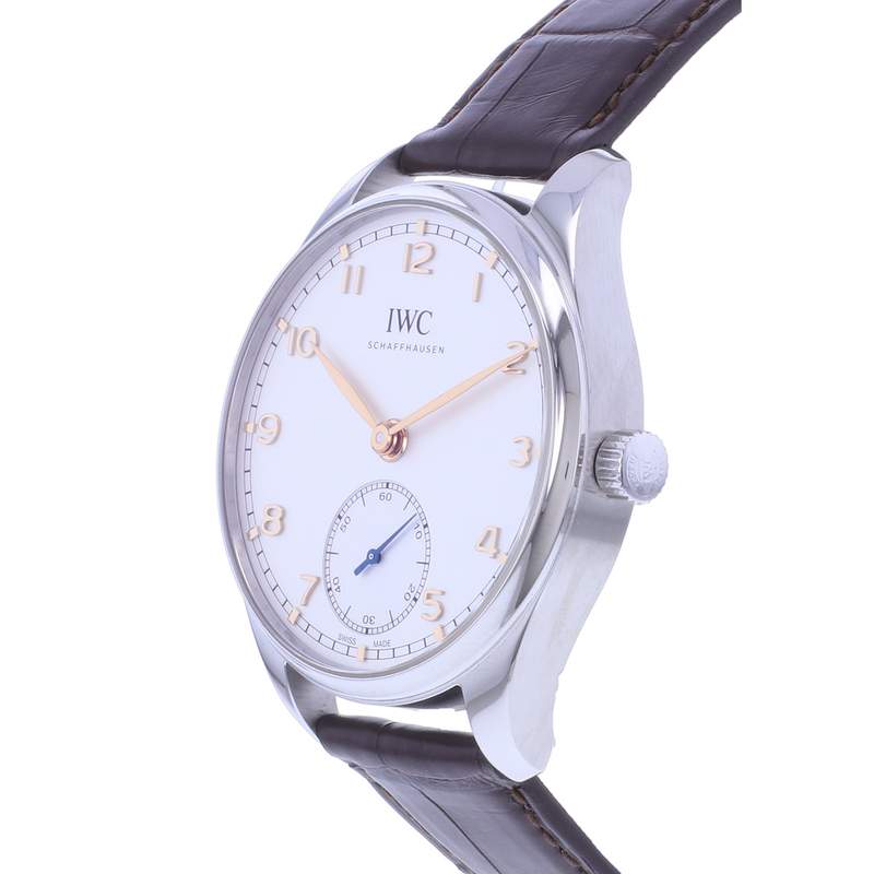 Montre d'occasion IWC Portugaise homme automatique bracelet cuir cresus - vue D2