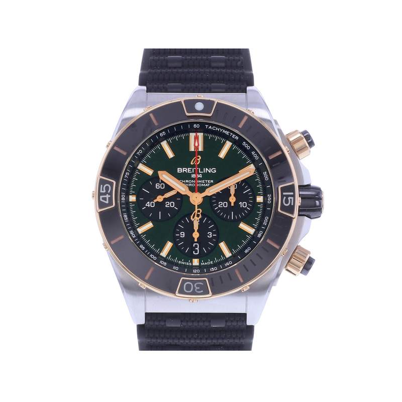 Montre d'occasion BREITLING Chronomat B01-44 homme mouvement automatique certifié (cosc) bracelet caoutchouc - vue 1