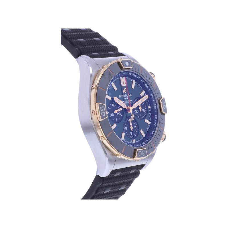 Montre d'occasion BREITLING Chronomat B01-44 homme mouvement automatique certifié (cosc) bracelet caoutchouc - vue 2