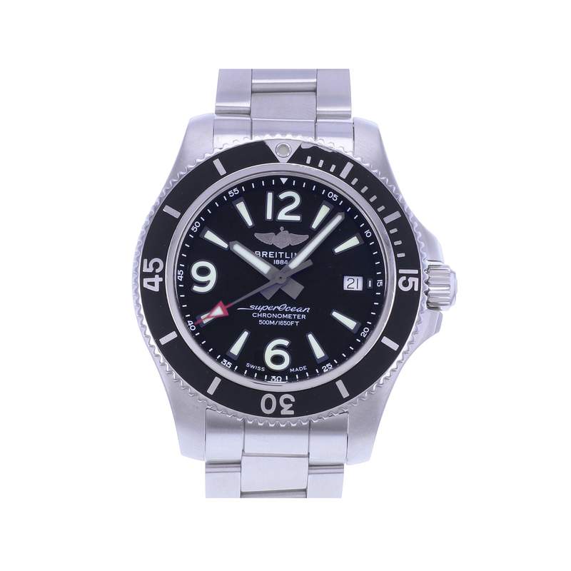 Montre d'occasion BREITLING SuperOcean Automatic homme mouvement automatique certifié (cosc) bracelet acier - vue 1