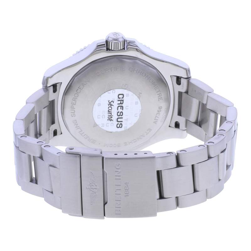 Montre d'occasion BREITLING SuperOcean Automatic homme mouvement automatique certifié (cosc) bracelet acier - vue 3