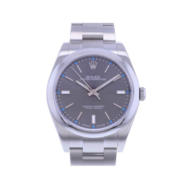 Montre d'occasion ROLEX Oyster Perpetual homme mouvement automatique certifié (cosc) bracelet acier - vue 1