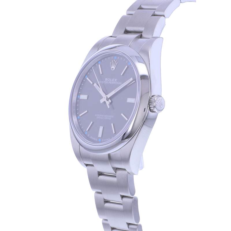Montre d'occasion ROLEX Oyster Perpetual homme mouvement automatique certifié (cosc) bracelet acier - vue D2