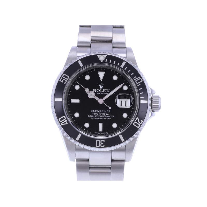 Montre d'occasion ROLEX Submariner Date homme mouvement automatique certifié (cosc) bracelet acier - vue 1
